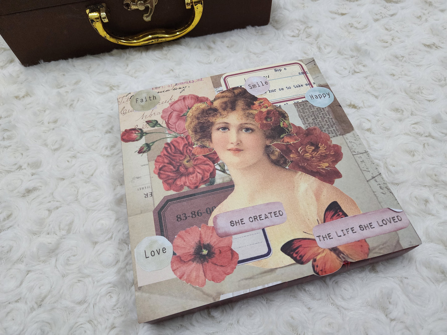 Red/Maroon Leather Design Vintage Journal Gift Set