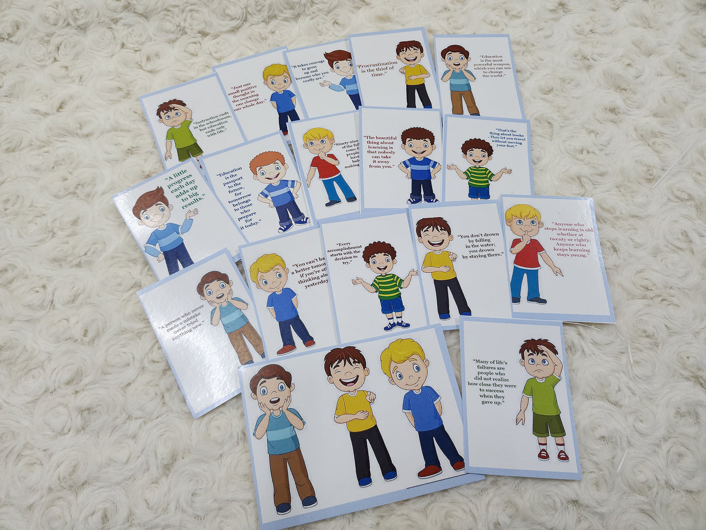 Boys Students Motivational Sticker Collection