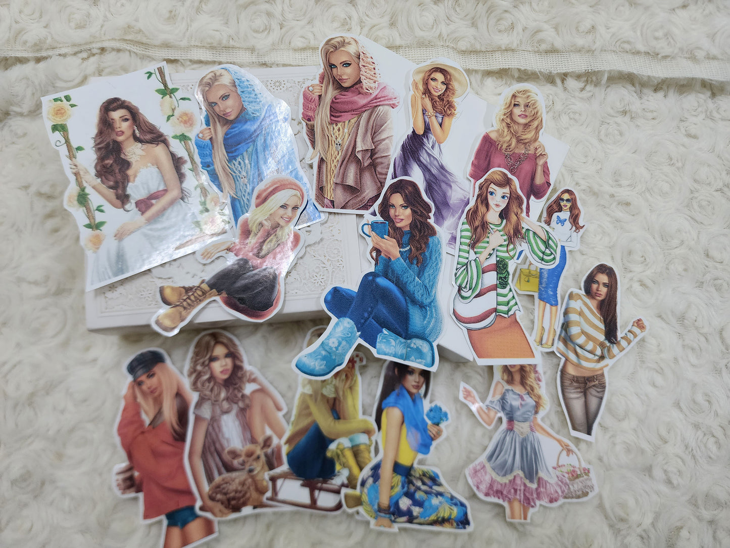 Fashion Girls Character Journal Scrapbooking Stickers