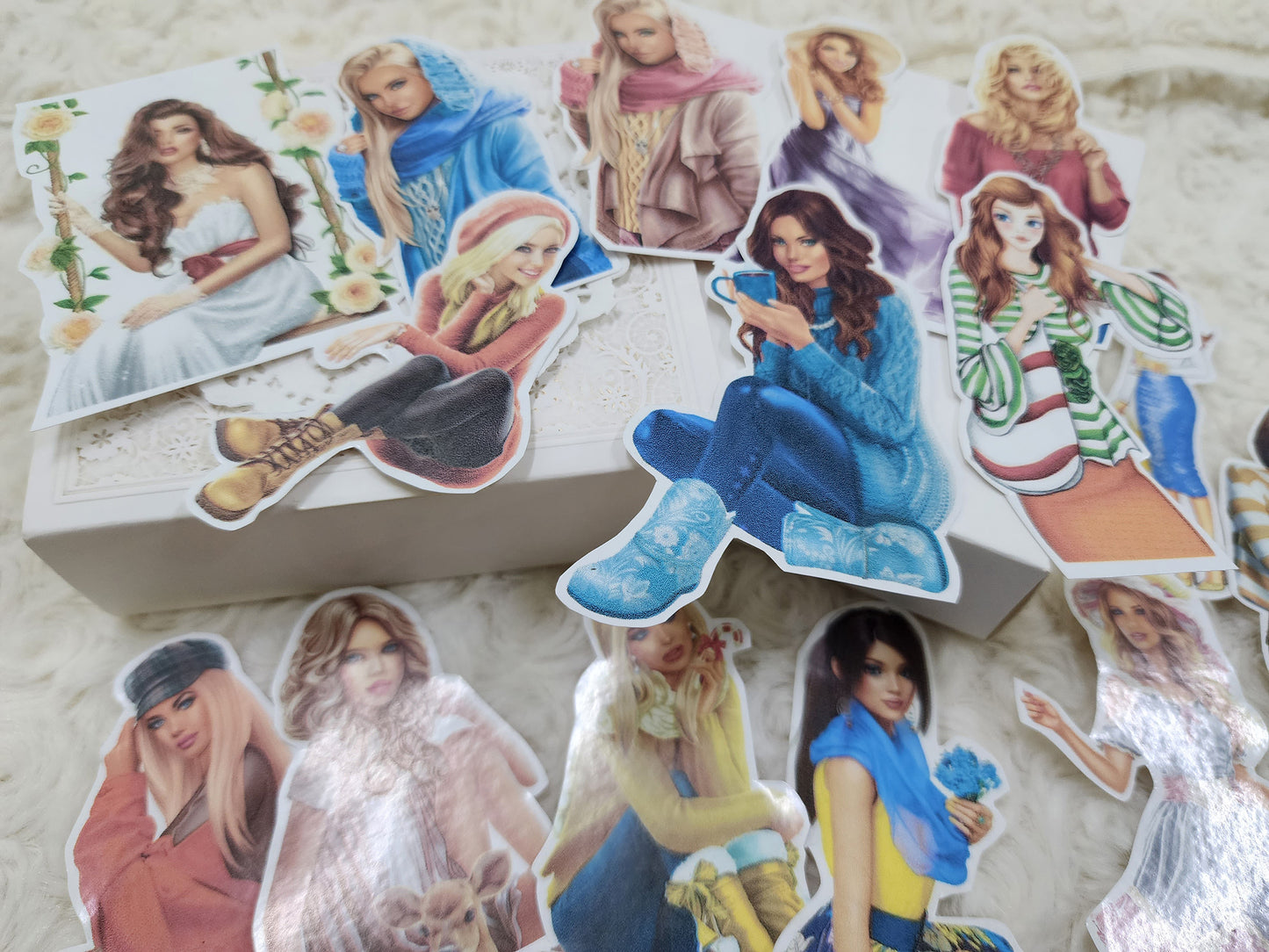 Fashion Girls Character Journal Scrapbooking Stickers