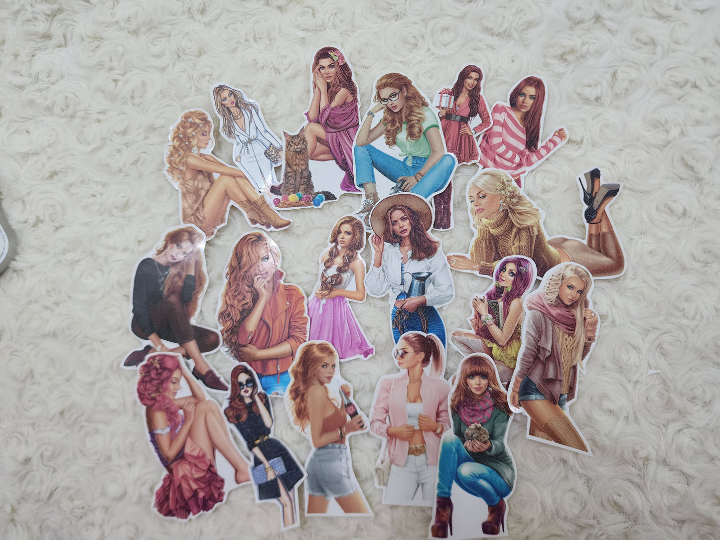 Fashion Girls Character Journal Scrapbooking Stickers