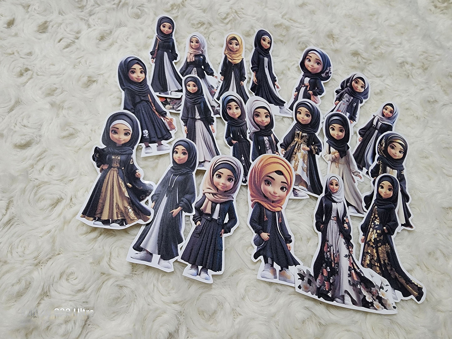 Hijab Muslim Girl Sticker Journal Planning Stickers -Set 6