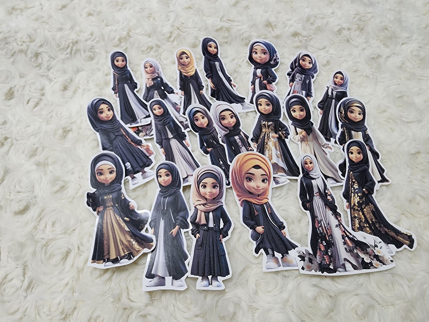 Hijab Muslim Girl Sticker Journal Planning Stickers -Set 6
