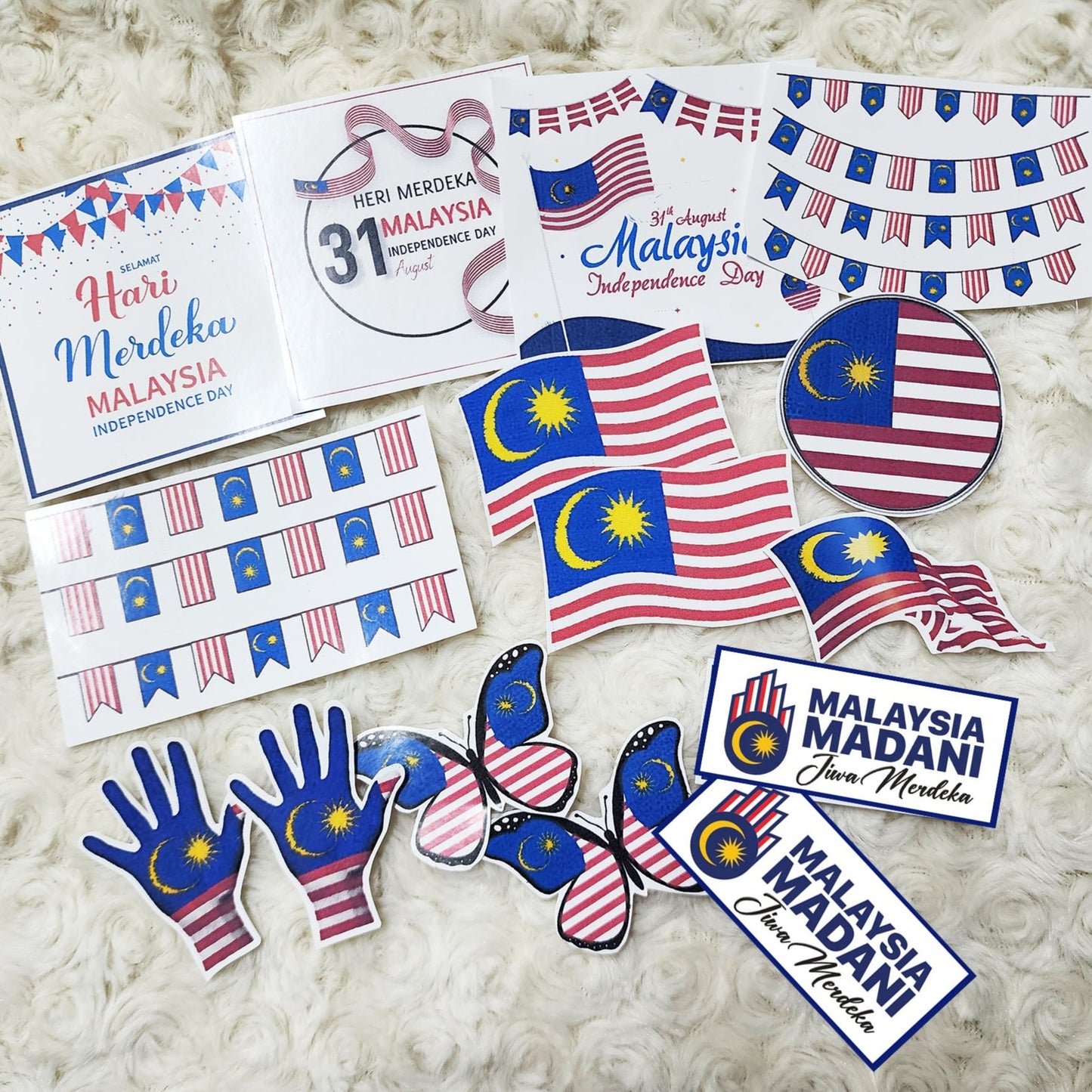 68th Malaysia Merdeka 2025 Journal Planning Folio Stickers