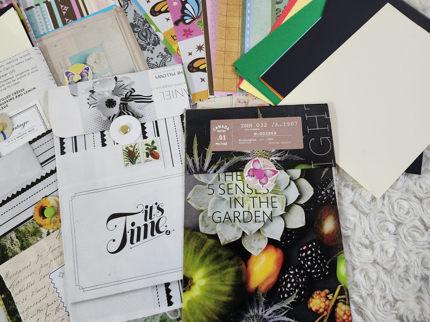 Handmade Envelope with 20 sheets of Deco Paper Pack