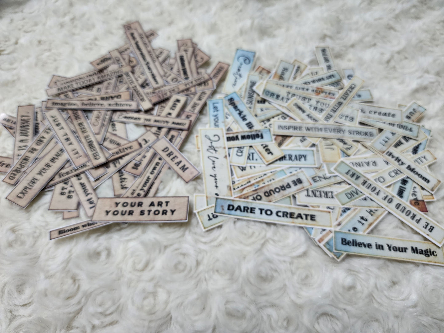 Vintage Motivational Inspiration Words Journal Planning Stickers