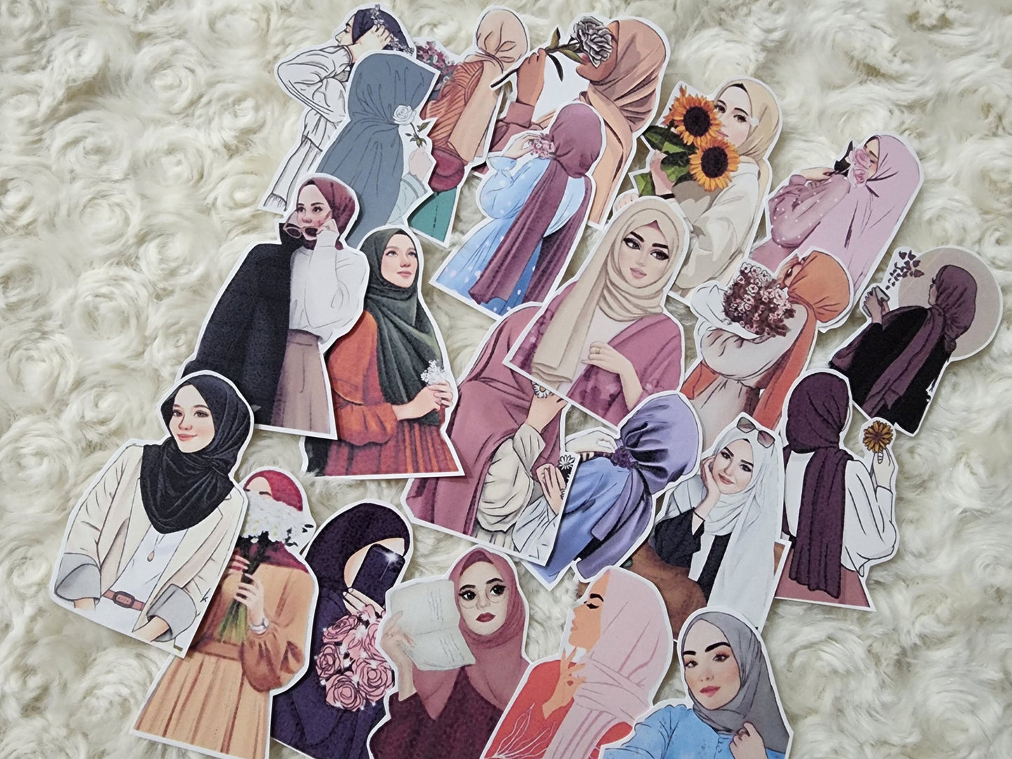 Hijab Muslim Girl Sticker Journal Planning Stickers-Set-1