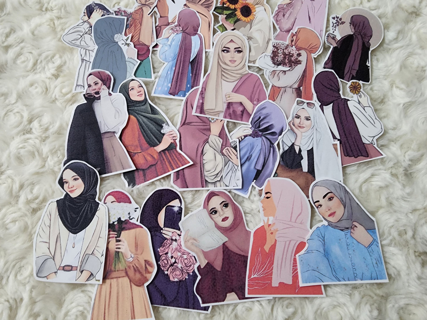 Hijab Muslim Girl Sticker Journal Planning Stickers-Set-1