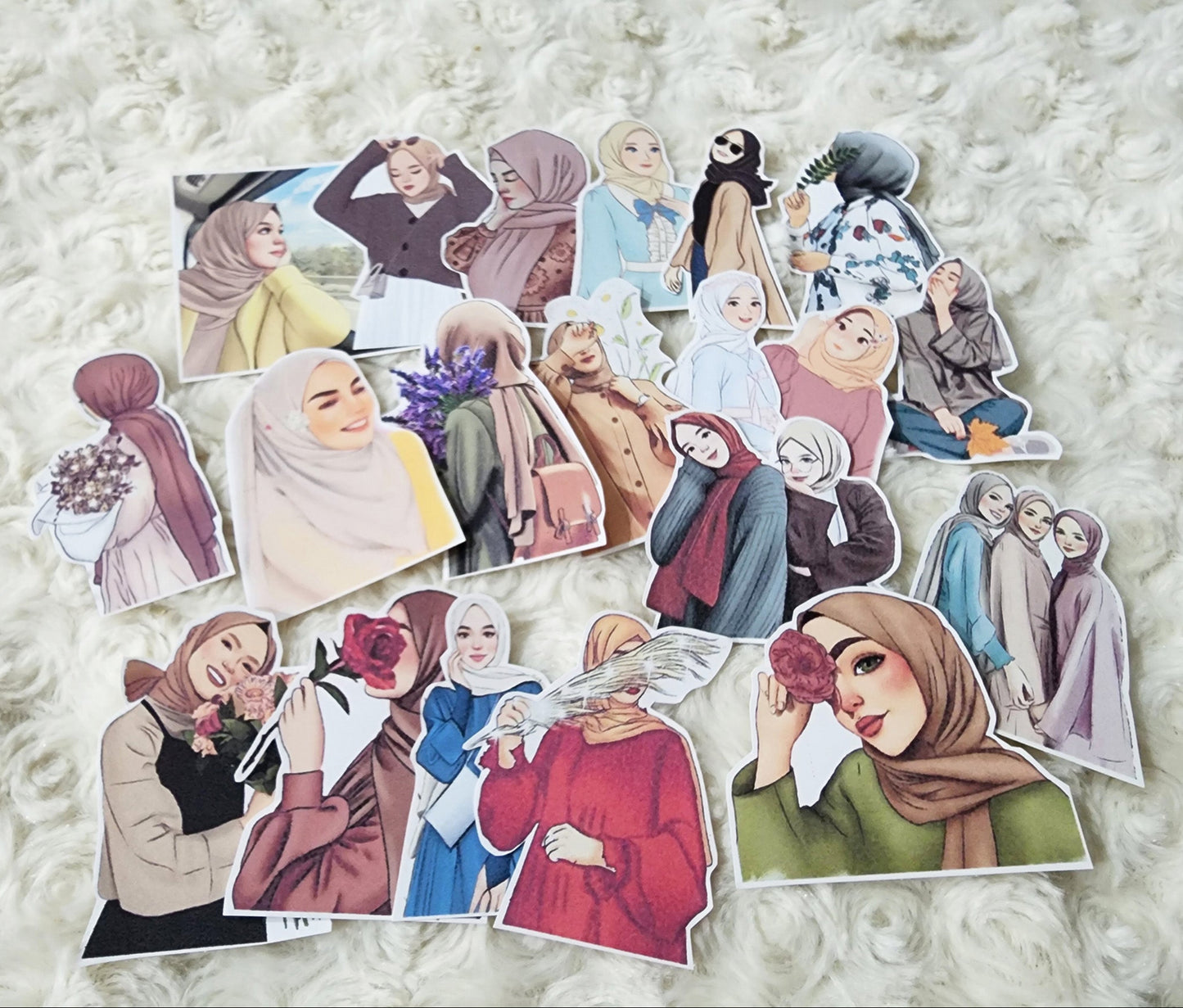 Hijab Muslim Girl Sticker Journal Planning Stickers-Set-2