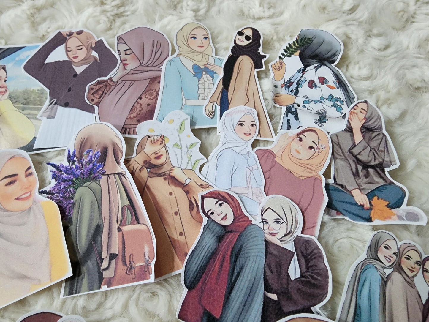 Hijab Muslim Girl Sticker Journal Planning Stickers-Set-2