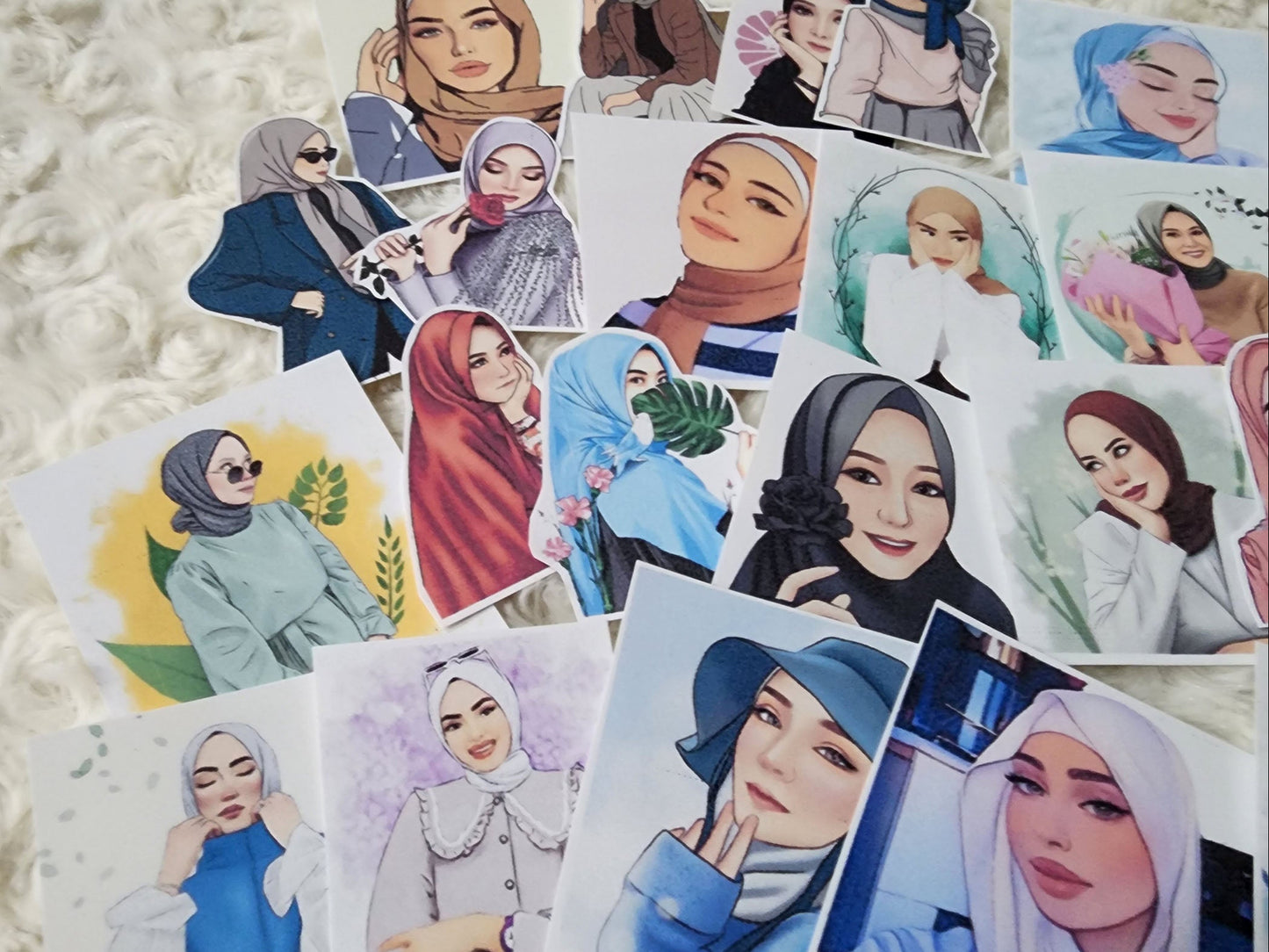 Hijab Muslim Girl Sticker Journal Planning Stickers-Set-4
