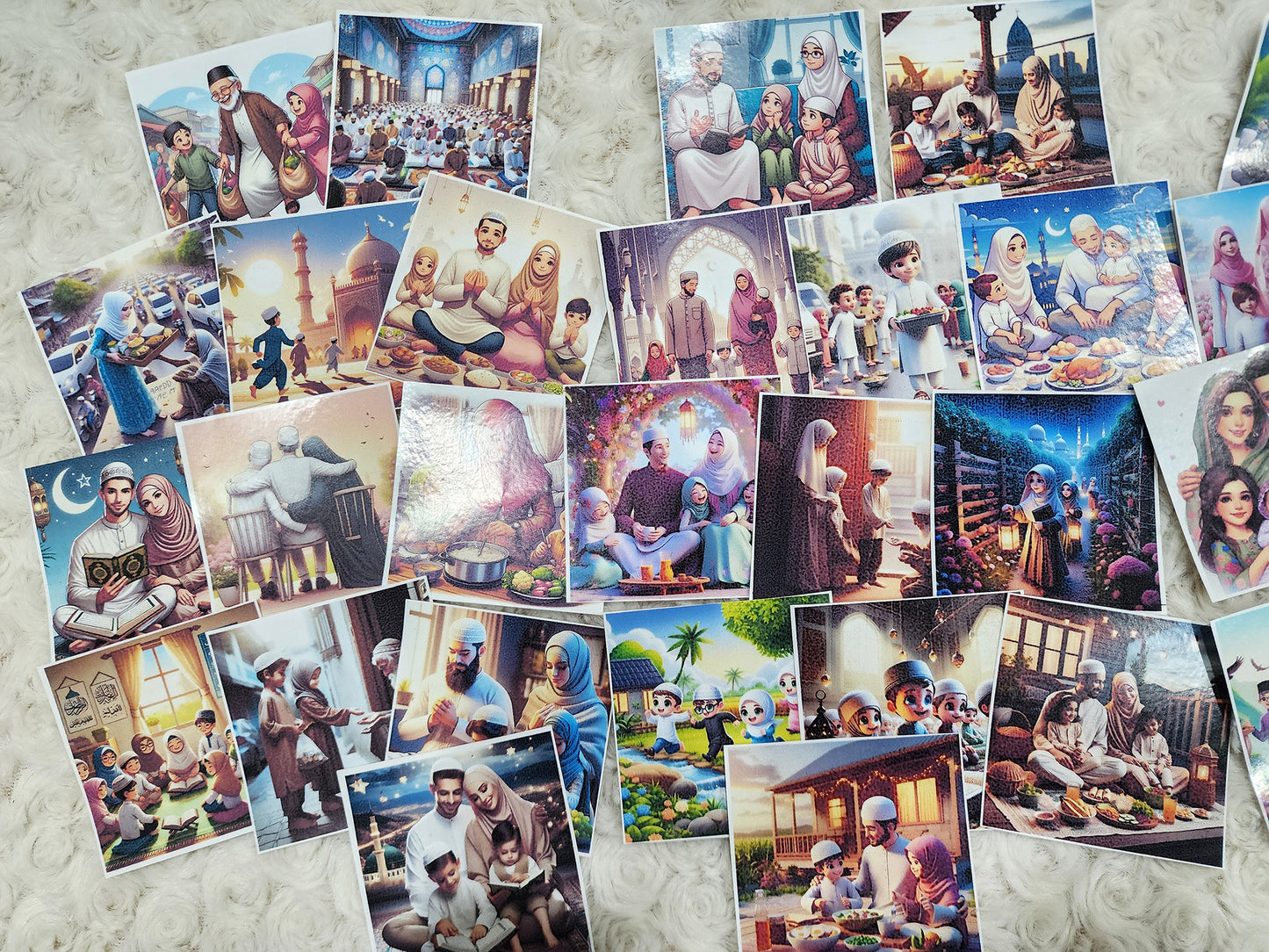 Polaroid Design Ramadhan Family Duties Eid Couple Family Photo Diaries Sticker Collection