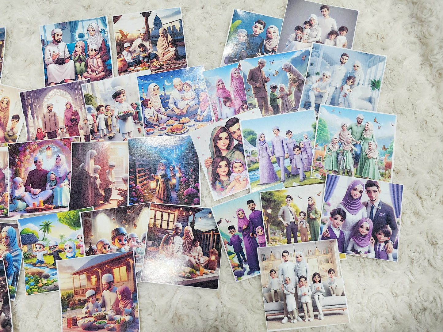 Polaroid Design Ramadhan Family Duties Eid Couple Family Photo Diaries Sticker Collection