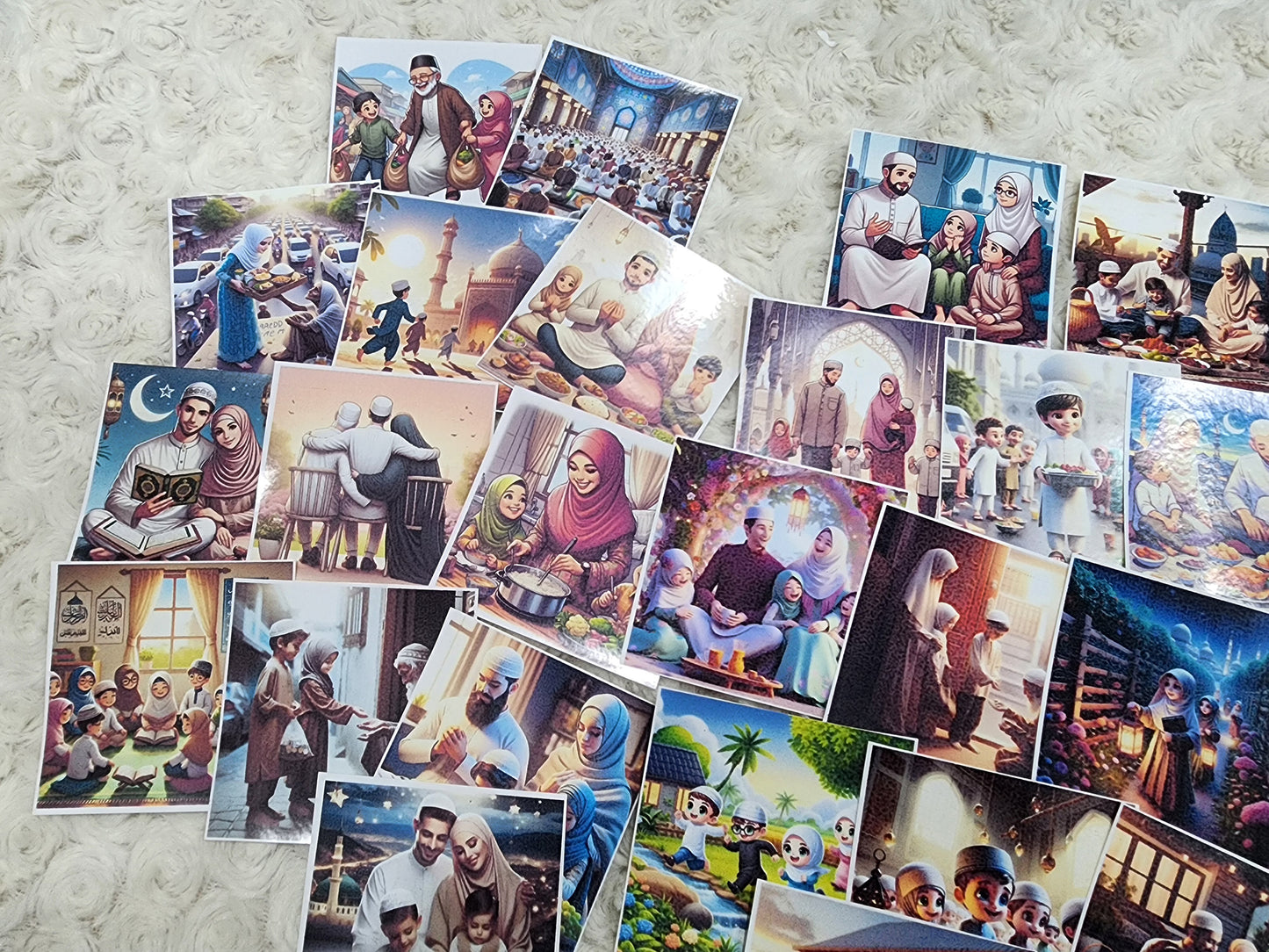 Polaroid Design Ramadhan Family Duties Eid Couple Family Photo Diaries Sticker Collection