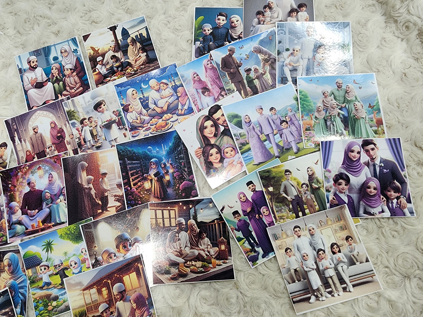 Polaroid Design Ramadhan Family Duties Eid Couple Family Photo Diaries Sticker Collection