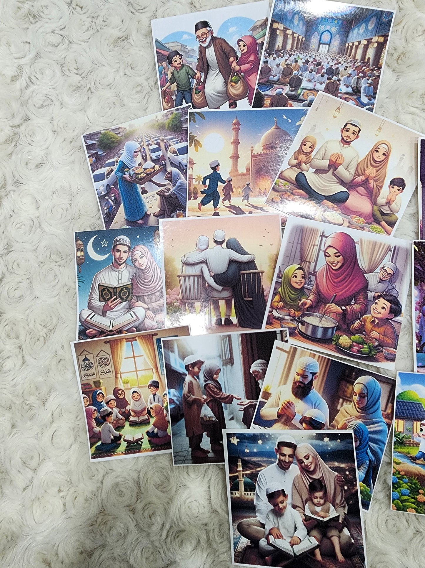 Polaroid Design Ramadhan Family Duties Eid Couple Family Photo Diaries Sticker Collection