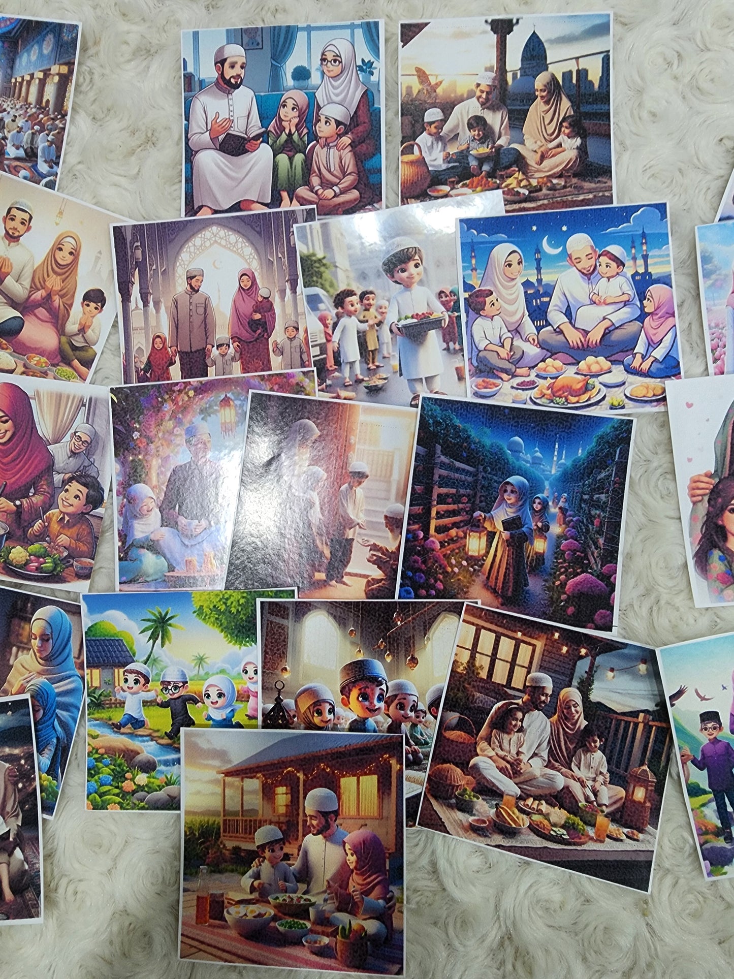 Polaroid Design Ramadhan Family Duties Eid Couple Family Photo Diaries Sticker Collection