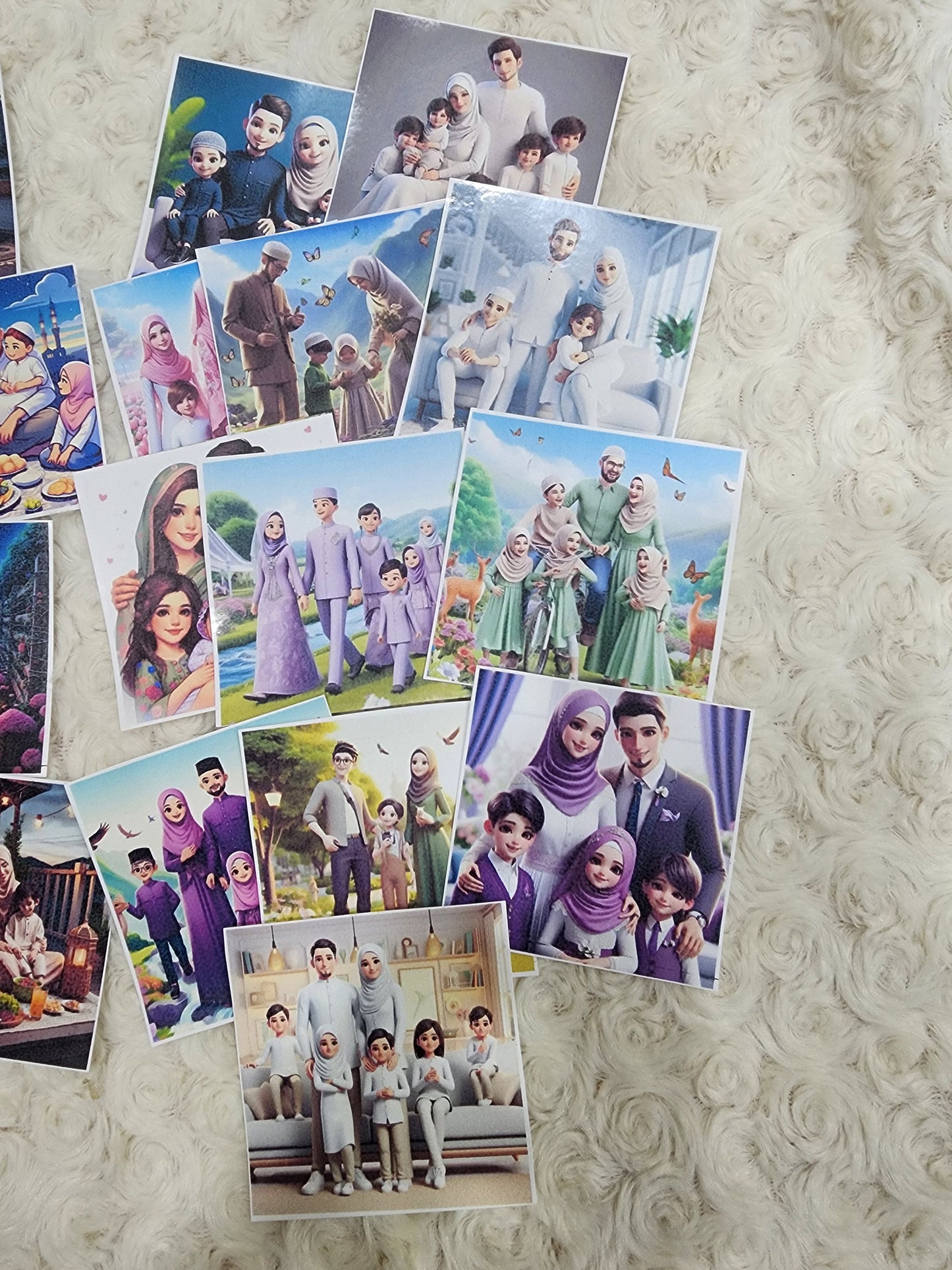 Polaroid Design Ramadhan Family Duties Eid Couple Family Photo Diaries Sticker Collection