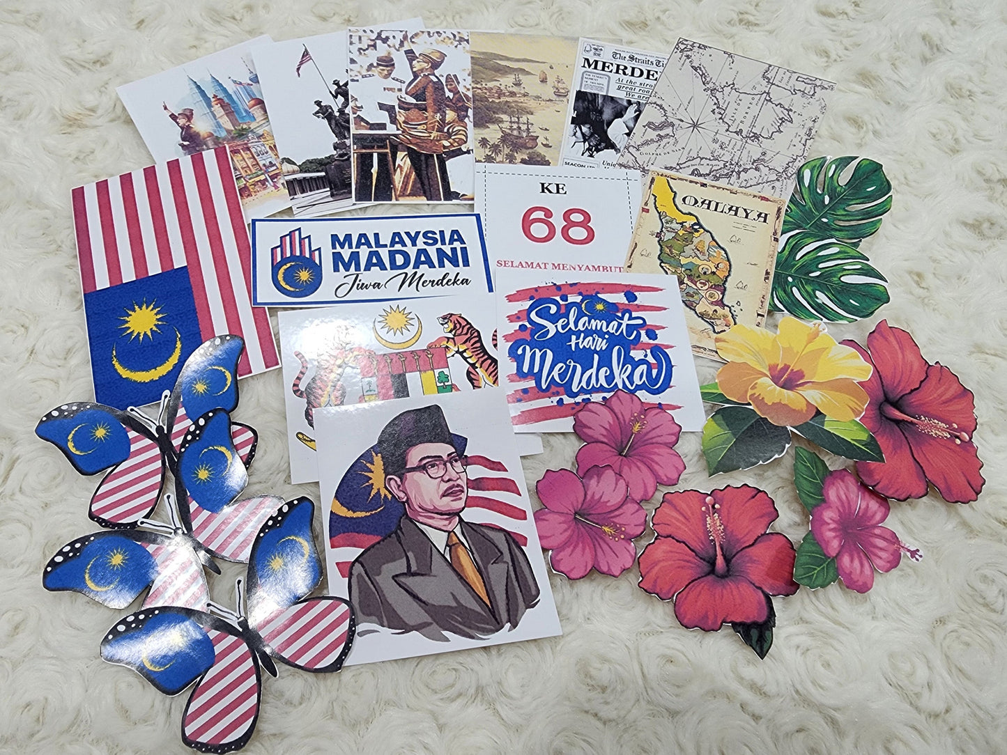 68th Malaysia Merdeka 2025 Journal Planning Folio Stickers