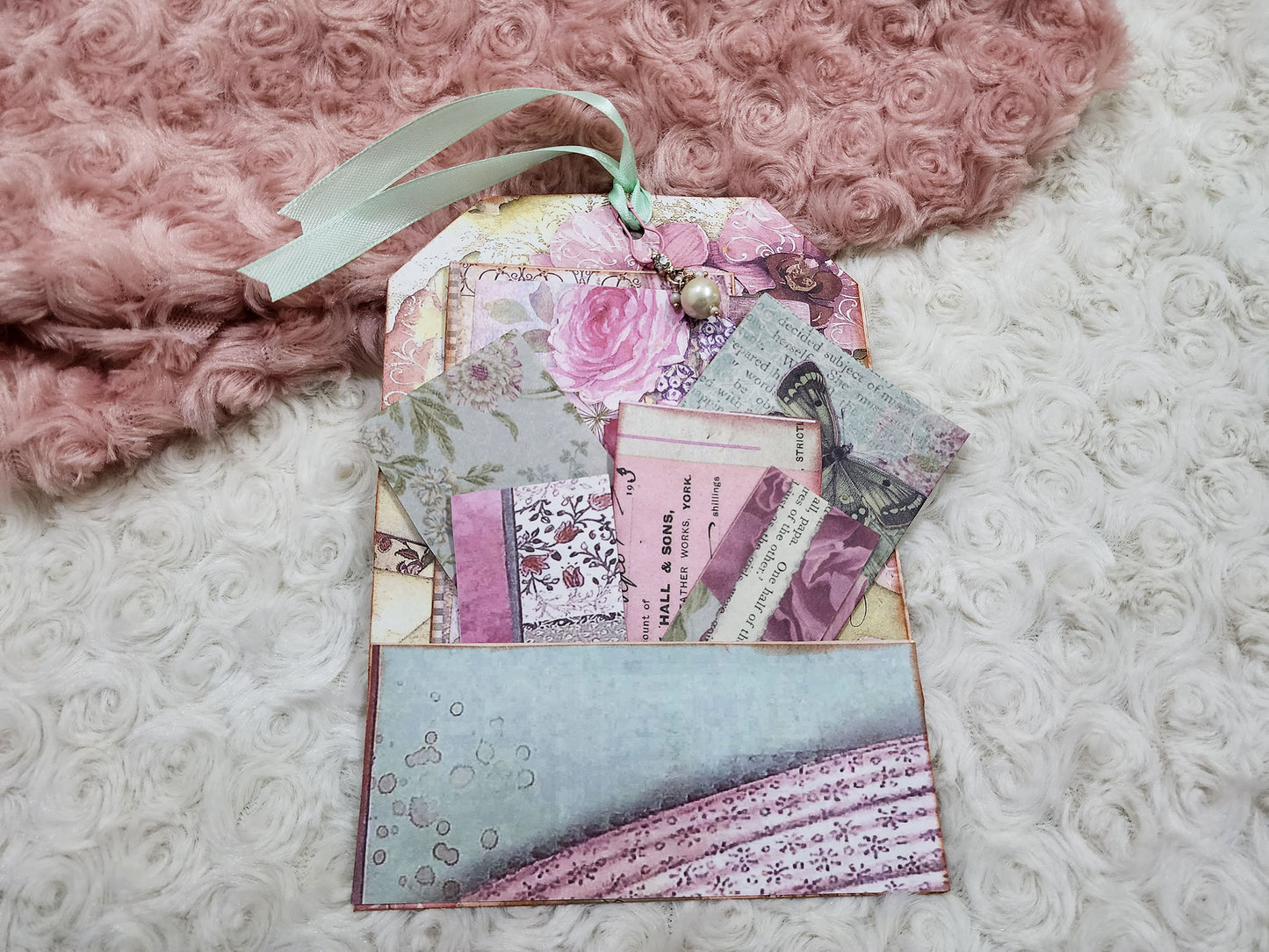 Vintage Garden Large Journal Gift Tag Pocket with Tags