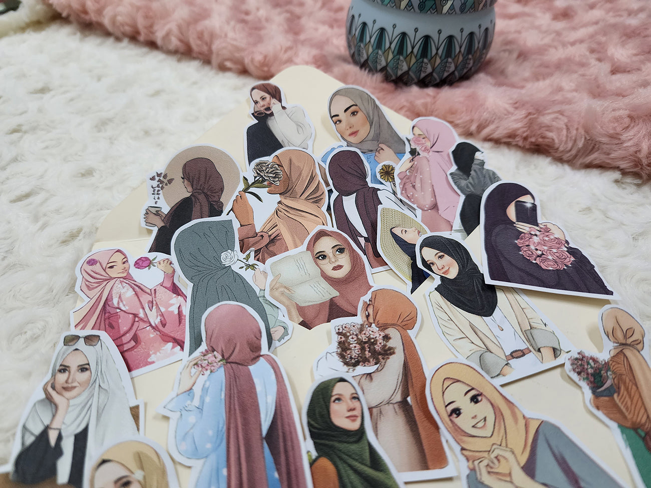 Hijab Muslim Girl Sticker Journal Planning Stickers-Set-1