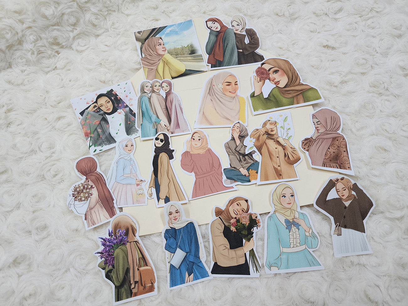 Hijab Muslim Girl Sticker Journal Planning Stickers-Set-2