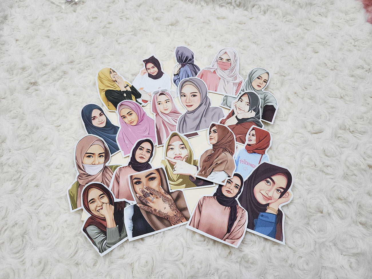 Hijab Muslim Girl Sticker Journal Planning Stickers-Set-3