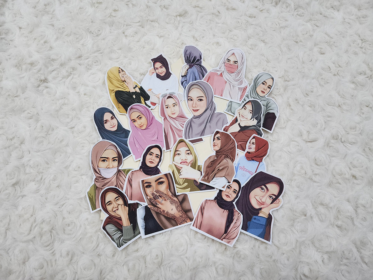 Hijab Muslim Girl Sticker Journal Planning Stickers-Set-3