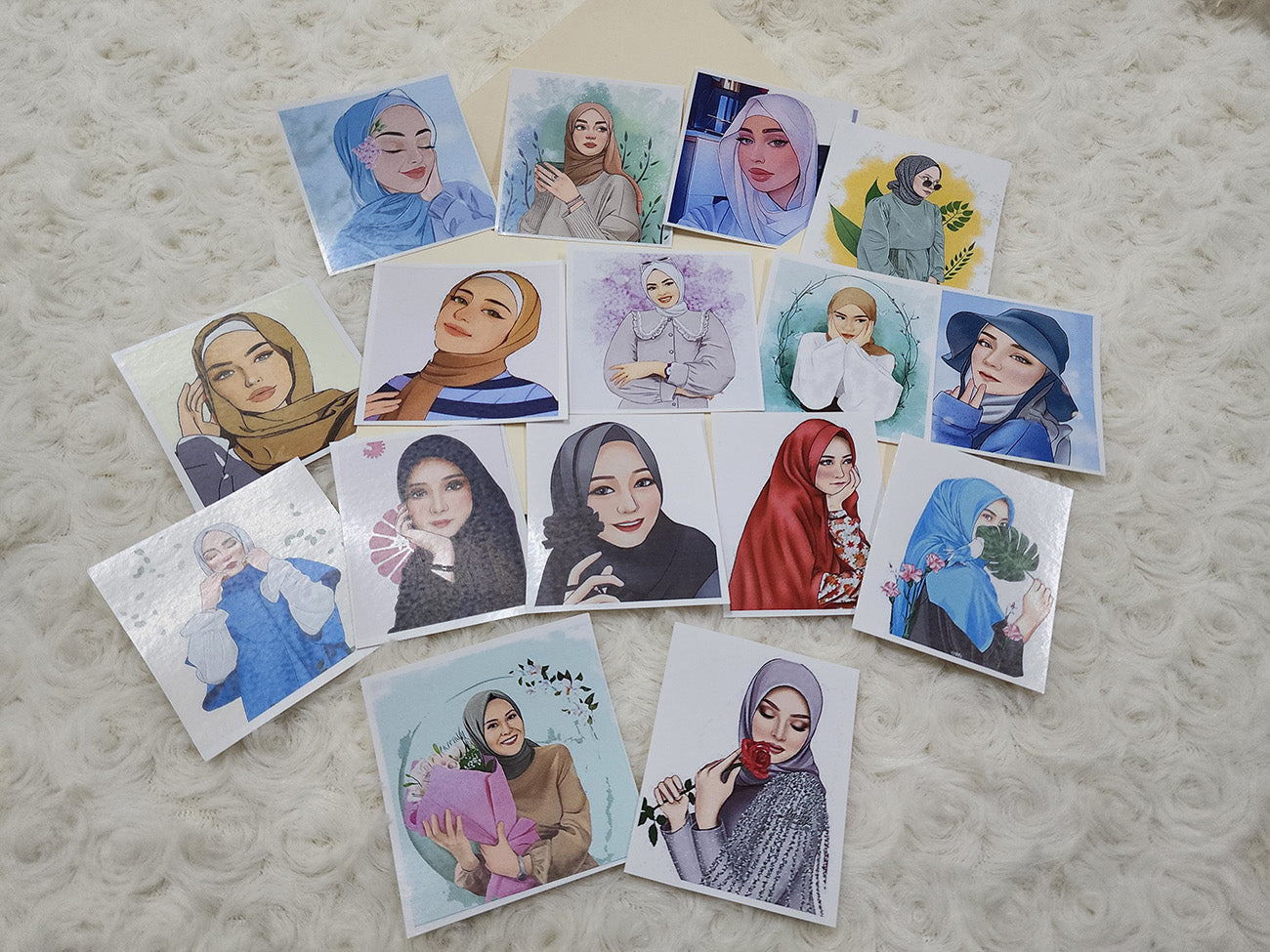 Hijab Muslim Girl Sticker Journal Planning Stickers-Set-4