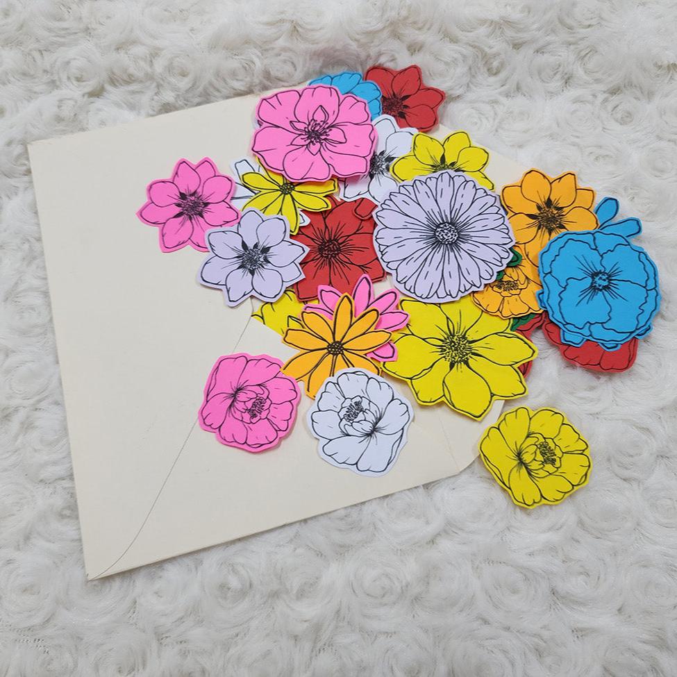 Colour Your Day with These Paper Flowers Journal Embellishment