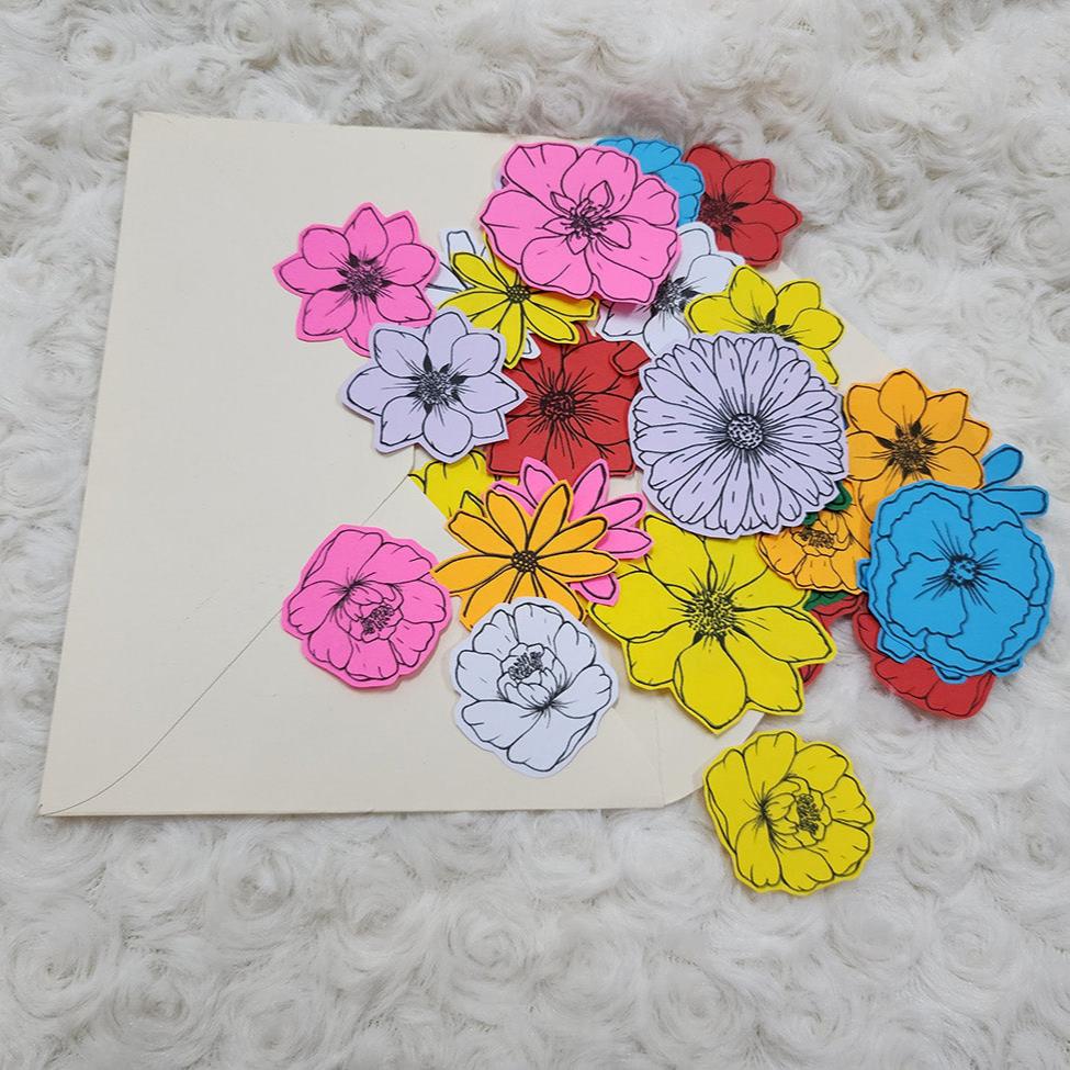 Colour Your Day with These Paper Flowers Journal Embellishment