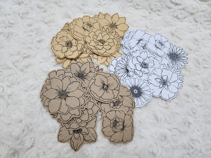 Flower Stickers Journal Decorations Sticker Collection