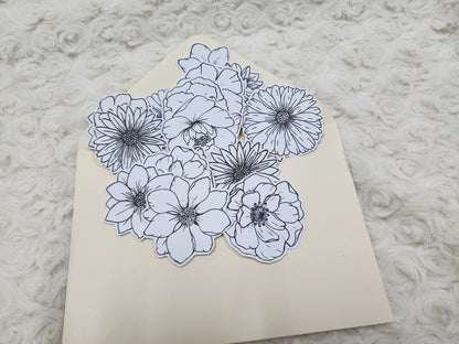 Flower Stickers Journal Decorations Sticker Collection