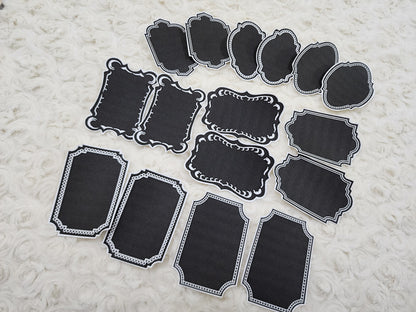 Black Vintage Frames Theme Journal Stickers-1