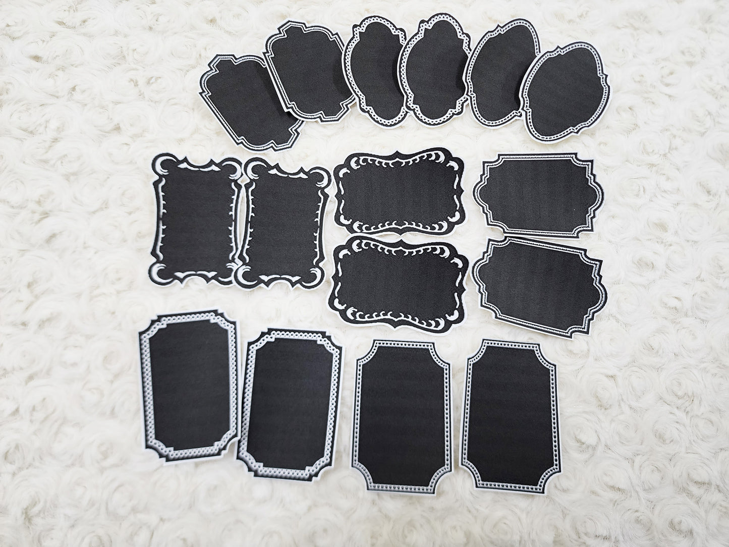 Black Vintage Frames Theme Journal Stickers-1