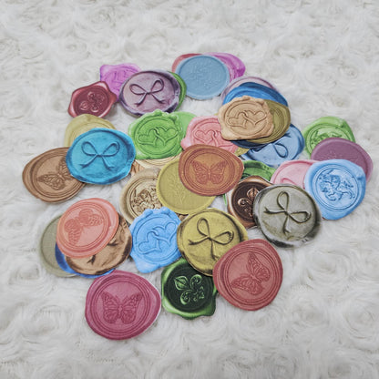 40 pcs Faux Wax Seal Design Stickers for Envelope Collage Paper Seal Stickers