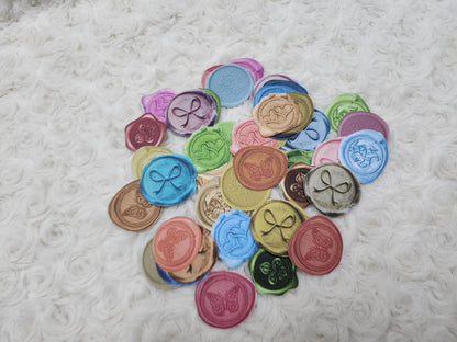 40 pcs Faux Wax Seal Design Stickers for Envelope Collage Paper Seal Stickers