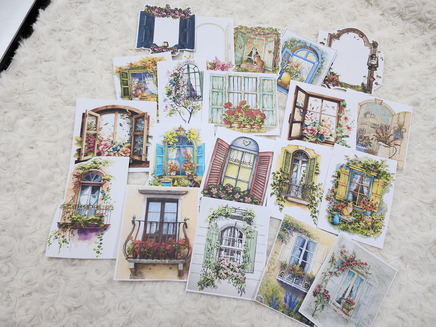 Large Garden Windows with Flowers Sticker Planner Journal Stickers Collection