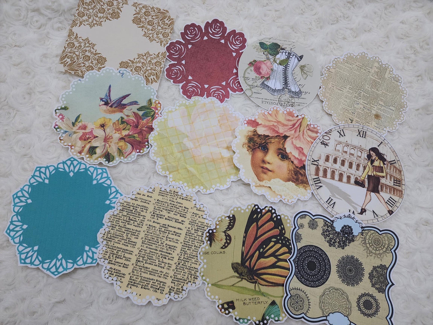 Large Doily Stickers , Doilies Sticker Journal Planner Stickers Collection