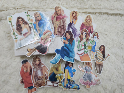Fashion Girls Character Journal Scrapbooking Stickers