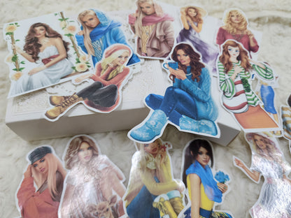 Fashion Girls Character Journal Scrapbooking Stickers