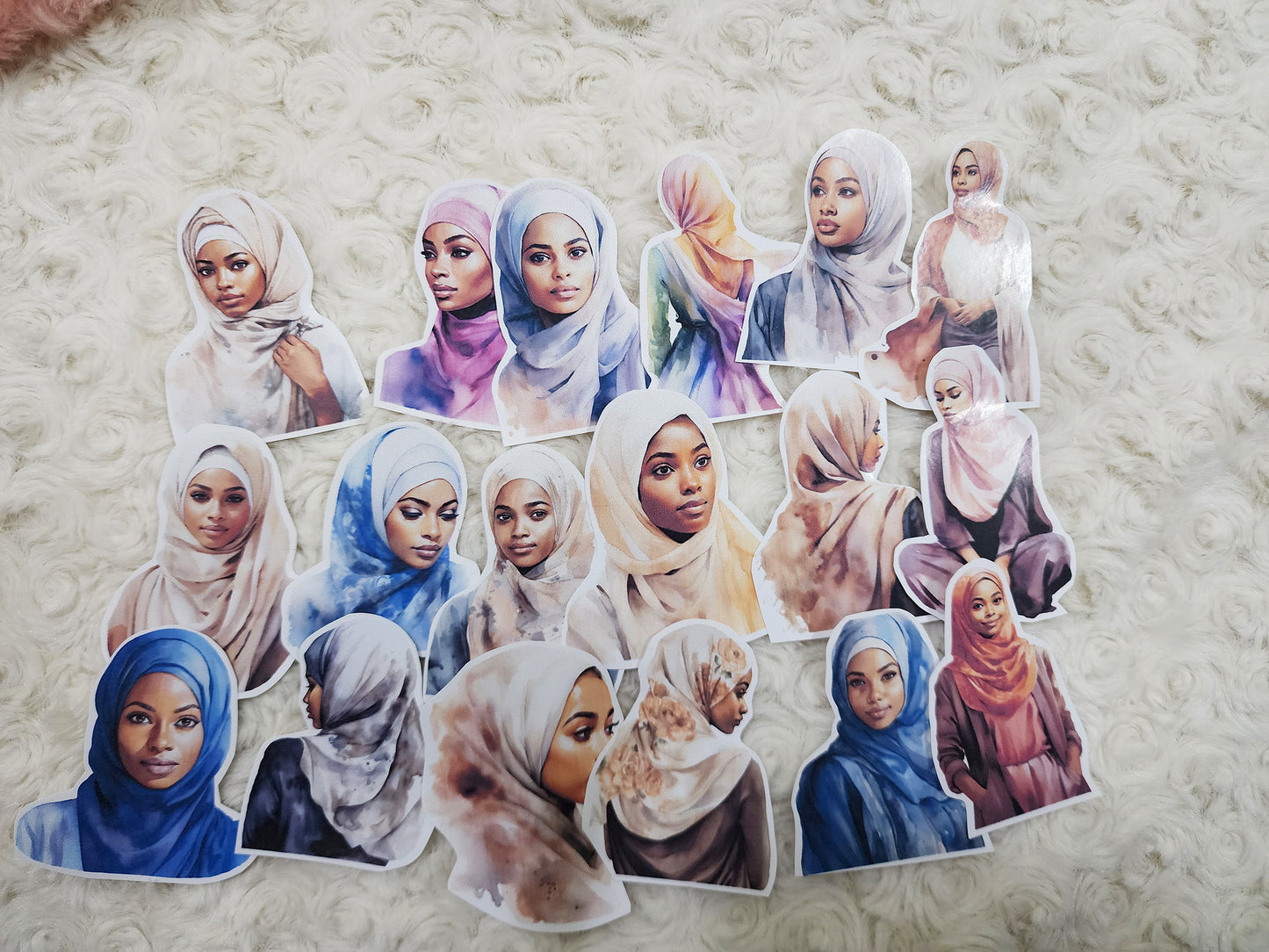 Hijab Muslim Girl Sticker Journal Planning Stickers-Set-5