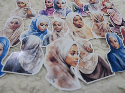 Hijab Muslim Girl Sticker Journal Planning Stickers-Set-5