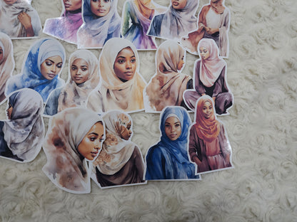 Hijab Muslim Girl Sticker Journal Planning Stickers-Set-5