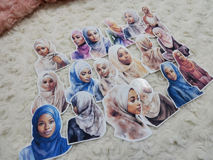 Hijab Muslim Girl Sticker Journal Planning Stickers-Set-5