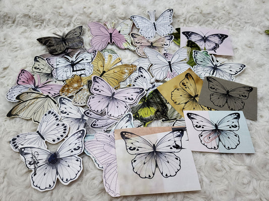 Vintage Garden Butterfly Ephemera Decorative Papers