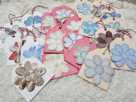 Handmade Flower Gift Tags for all Occasion, Festival Gifts, Event Gifts, Hari Raya Gifts, Corporate Gifts