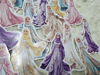 Hijab Princess Muslim Girl Sticker Journal Planning Stickers