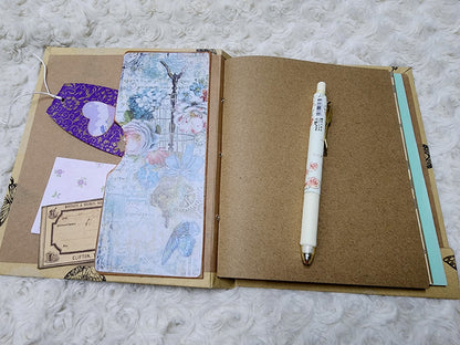 Handmade Journal Book,Travel Journal NoteBook with Notepad & Pen