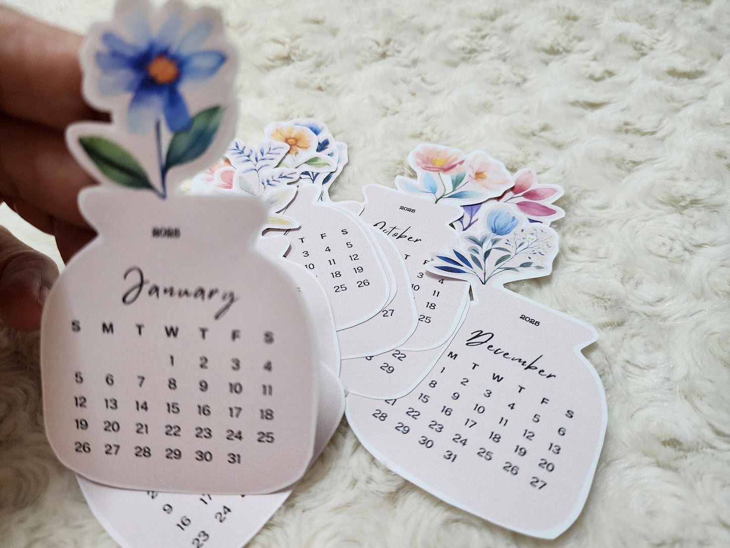 2025 Floral Calendar Sticker Journal Planning Bujo Stickers